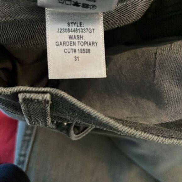 Veronica Beard Carson Ankle Flare High Rise, Green Garden Topiary, size 31 - Picture 10 of 11